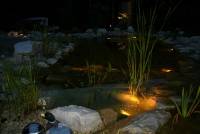 Beleuchtete Teichanlage